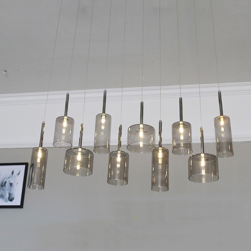 Lampes pendantes de table à manger accrochant des lampes pour la conception de suspension d'éclairage en verre de plafond